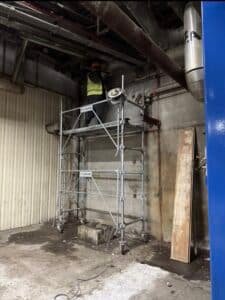 Ouverture d’un mur porteur en milieu industriel